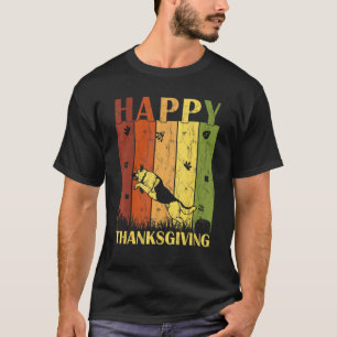 T-shirt Thanksgiving Retro German Shepherd Chien Thanksgiv