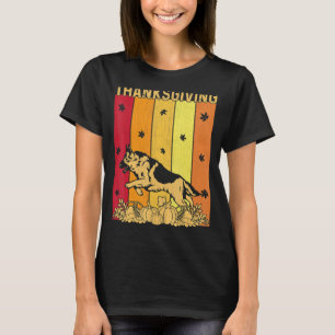 T-shirt Thanksgiving Retro German Shepherd Matching Fa