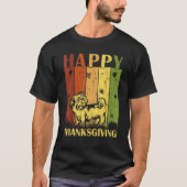 T-shirt Thanksgiving Retro Shih Tzu Chien Thanksgiving Par (Devant)