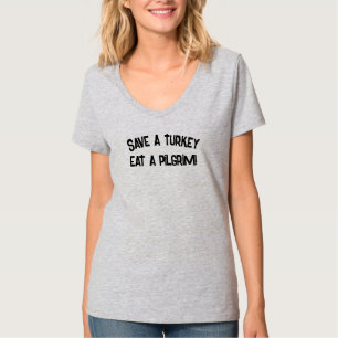 T-shirt Thanksgiving Sauvez une Turquie, mangez un