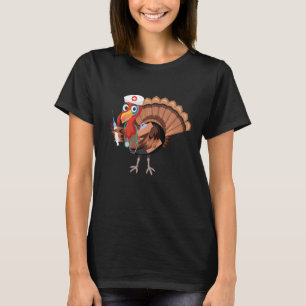 T-shirt Thanksgiving Scrub Tops Turquie Nursi Holiday