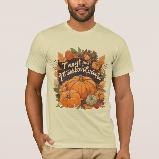 T-shirt Thanksgiving T shirt Design (Devant)