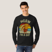 T-shirt Thanksgiving  Turkey Fake Cat Retro (Devant entier)