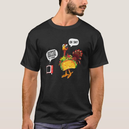 T-shirt Thanksgiving Turkey Fake Taco Thanksgiving (Devant)