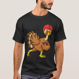 T-shirt Thanksgiving Turkey Football Player Trophy Award P