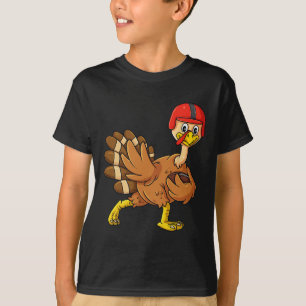 T-shirt Thanksgiving Turkey Football Player Trophy Award P