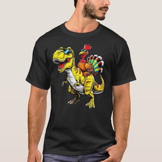 T-shirt Thanksgiving Turkeysaurus T-Rex Turkey Dinosaur To (Devant)