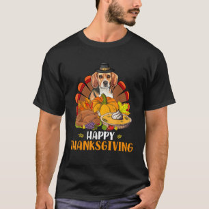 T-shirt Thanksgiving Turquie Beagle Dog Dîner Dîner Famill
