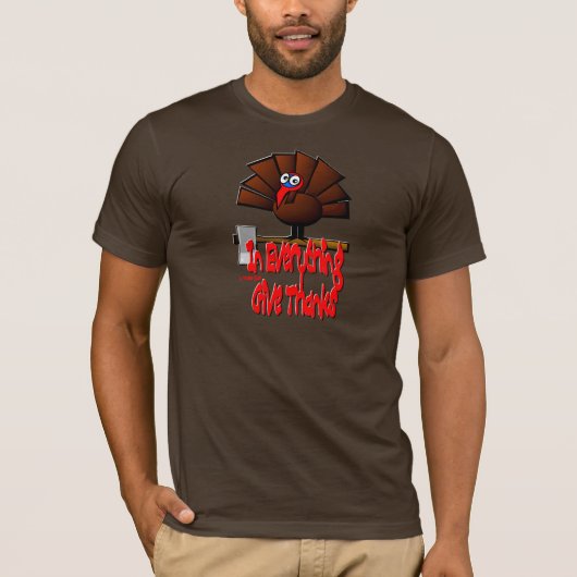 T-shirt Thanksgiving Turquie - dans TOUT donnez les mercis (Devant)