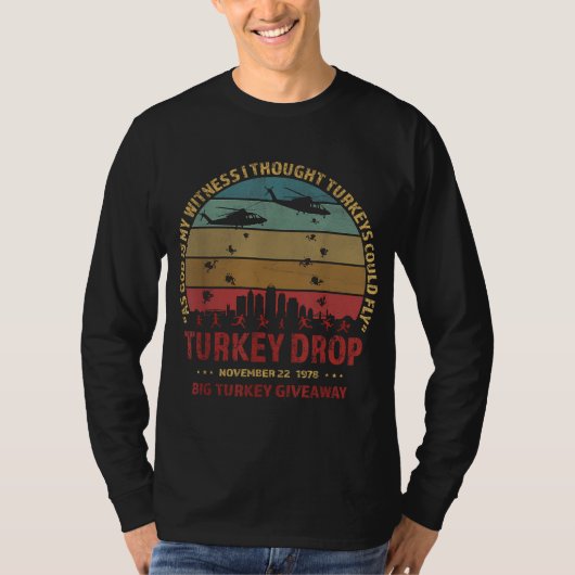 T-shirt Thanksgiving Turquie Drop Comme Dieu Est Mon Témoi (Devant)