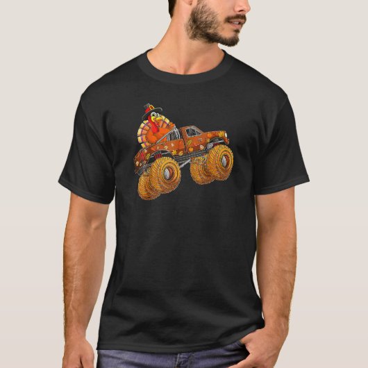 T-shirt Thanksgiving Turquie équitation Monster Truck Boys (Devant)