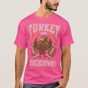 T-shirt Thanksgiving Turquie Et Touchdowns Football Hommes