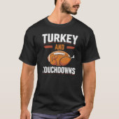 T-shirt Thanksgiving Turquie et Touchdowns Football Men Bo (Devant)