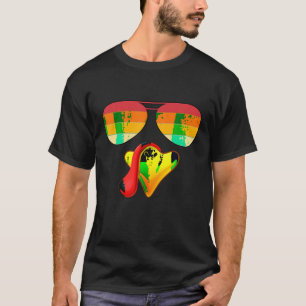 T-shirt Thanksgiving Turquie Face Empreintes de léopard lu