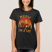 T-shirt Thanksgiving Turquie Fake Cat Retro 1 (Devant)