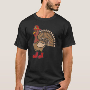 T-shirt Thanksgiving Turquie Firefighter Matching Family C