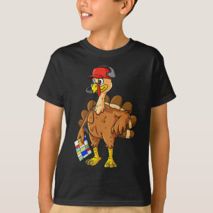 T-shirt Thanksgiving Turquie Football Entraîneur Amusants