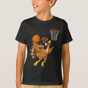 T-shirt Thanksgiving Turquie Joueur de basket-ball Amusant