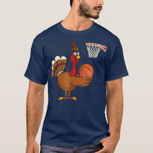 T-shirt Thanksgiving Turquie Joueur de basket-ball Funny G