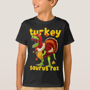 T-shirt Thanksgiving Turquie Saurus T Rex Pilgrim Dinosaur