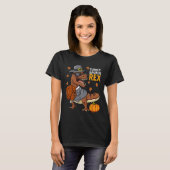 T-shirt Thanksgiving Turquie Saurus T Rex Pilgrim Dinosaur (Devant entier)