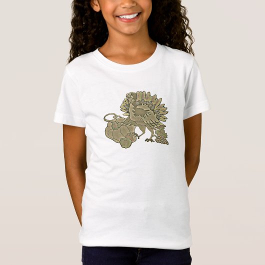 T-Shirt Thanksgiving Turquie sculpté - (Devant)