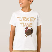 T-shirt Thanksgiving Turquie Time Custom Funny Kids T-shir (Devant)