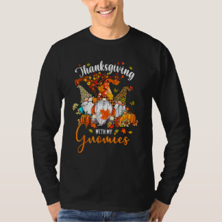 T-shirt Thanksgiving With My Gnomies Leopard Pumpkin Autum