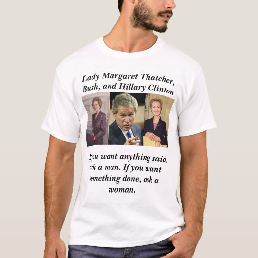 T-shirt Thatcher, buisson, Clinton (Devant)