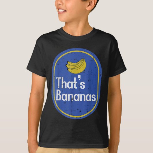 T-shirt Thats Bananas Sticker Fruit Costume Halloween Men  (Devant)
