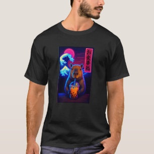 T-shirt Thé à bulles de capybara japonais drôle kawaii Syn