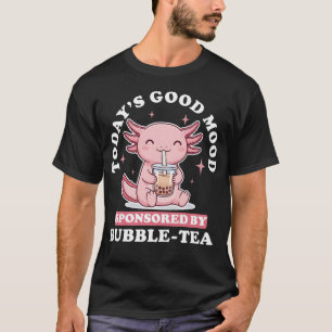 T-shirt Thé à bulles Kawaii Axolotl de bonne humeur d'aujo