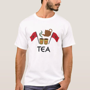 T-Shirt Thé à la Menthe Marocaine, Drapeau du Maro