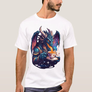 T-shirt Thé à l'heure du dragon   Dragon brassant du thé