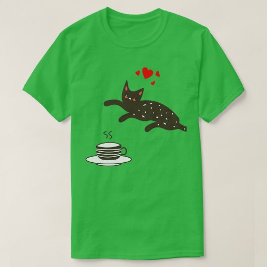 T-shirt Thé adoré chat (Design devant)