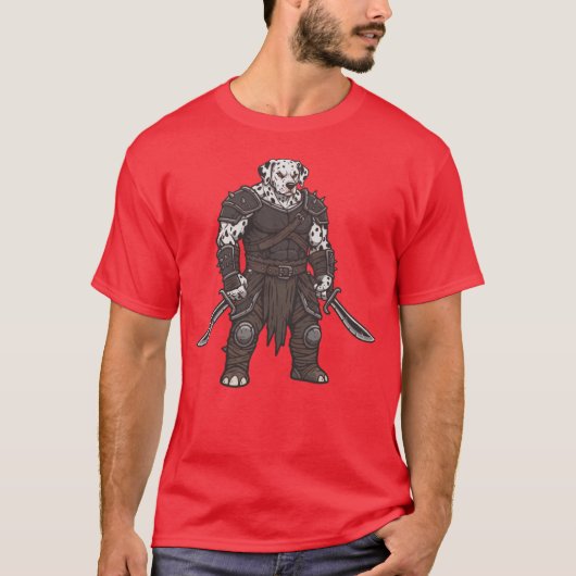 T-shirt The adventure of the Dalmatian gladiator dog   (Devant)