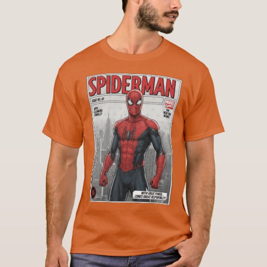 T-shirt The Amazing SpiderMan Comic Bookribute Design fami (Devant)