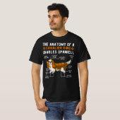 T-shirt The Anatomy Of A Cavalier King Charles Spaniell (Devant entier)