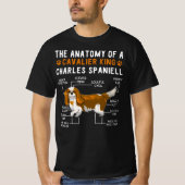 T-shirt The Anatomy Of A Cavalier King Charles Spaniell (Devant)