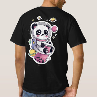 T-shirt Thé Astronaute Panda Boba mignon panda de l'espace