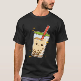 T-shirt Thé au lait Boba Tapioca Bubble Tea Kawaii