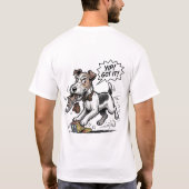 T-shirt The Audacious Wire: Funny Fox Terrier Peekaboo (Dos)