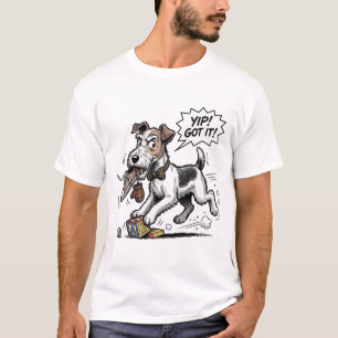 T-shirt The Audacious Wire : Funny Fox Terrier Peekaboo be