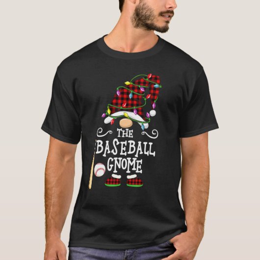 T-shirt The Baseball Gnome Matching Family Group Christma (Devant)
