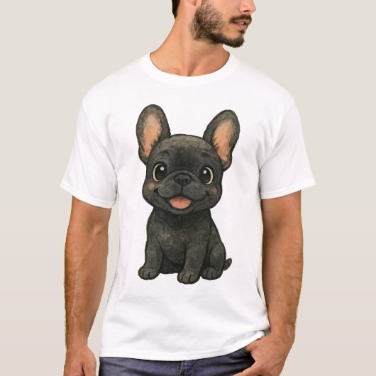 T-shirt The Bat-Eared Philosopher: Classic French Bulldog (Devant)