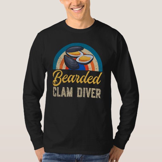 T-shirt The Bearded Clam Diver Sea Creature Clams (Devant)