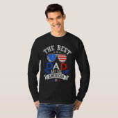 T-shirt The Best Dad 4th of July Independence Father's Day (Devant entier)