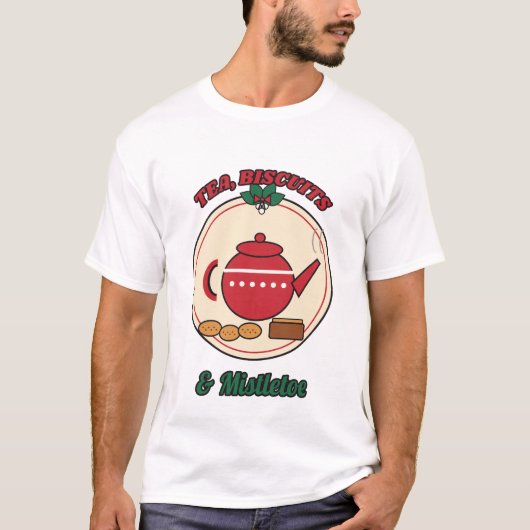 T-shirt Thé, biscuits et gui (Devant)