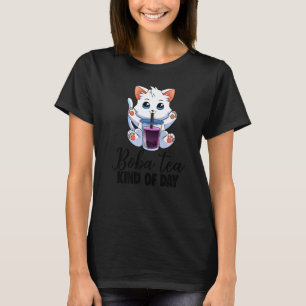 T-shirt Thé Boba Genre De Jour Chats & Boba Femmes Thé Bo