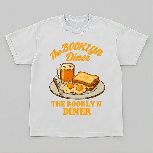 T-shirt The Booklyn Diner Retro Breakfast Bootleg